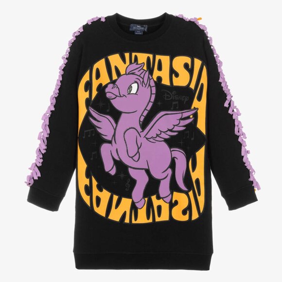 NWT Stella McCartney Kids Disney Fantasia Pegasus Tunic Sweatshirt Dress - Picture 4 of 7